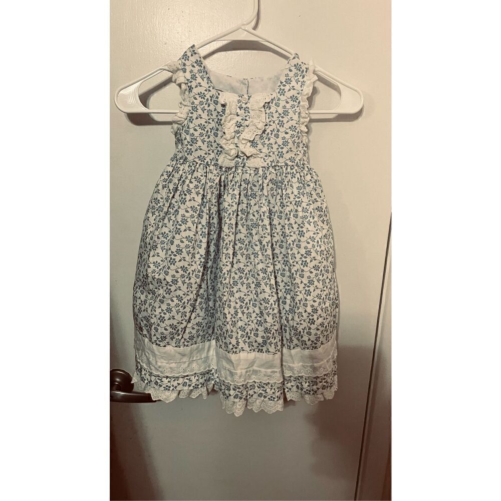 Laura Ashley Floral Layer Dress Girls Toddler Size 3T (B)